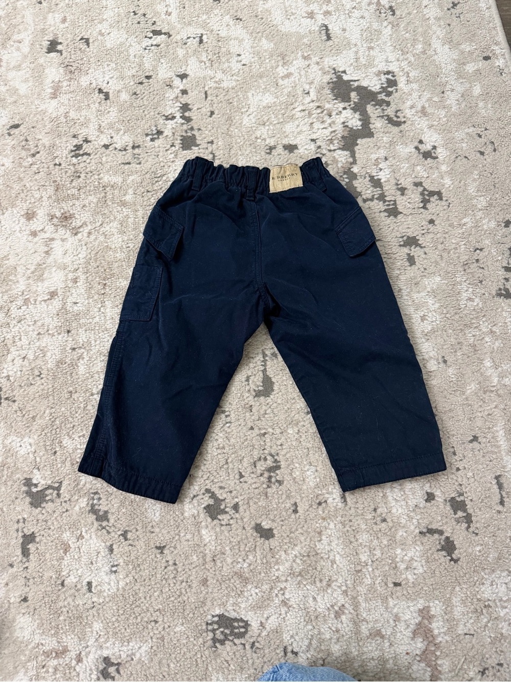Burberry Baby Boy Navy Blue Cargo Pants 12 Months - Picture 2 of 3